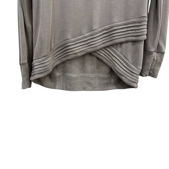 Athleta Criss-Cross Sweatshirt Slate Gray Size Medium - Picture 3 of 6